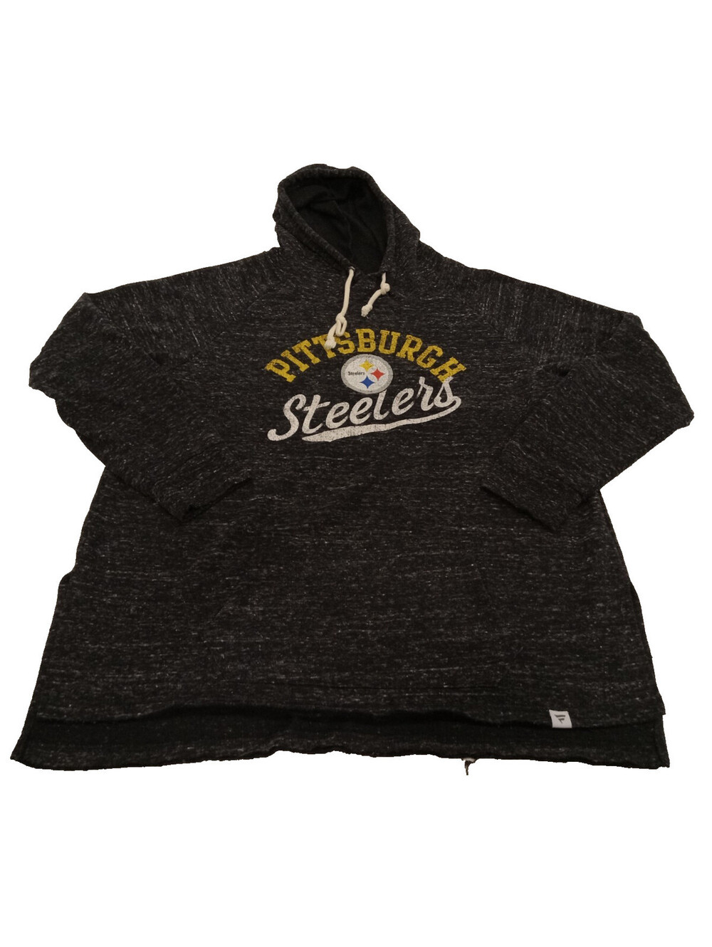 Fanatics Pro Line Pittsburgh Steelers Hoodie Womens XL Black Marled Pullover